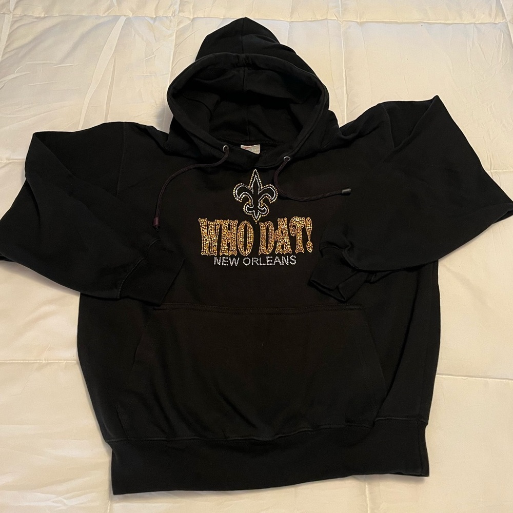 ESY/ women’s New Orleans LS  pullover hoodie, S, black, pre-owned